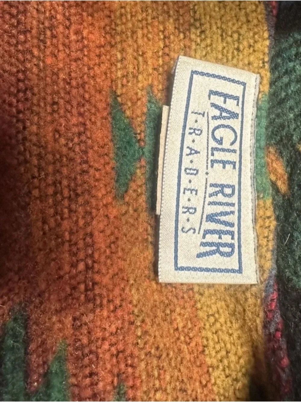 Vintage Eagle River Traders Southwestern Blanket Jacket Blazer 12 USA